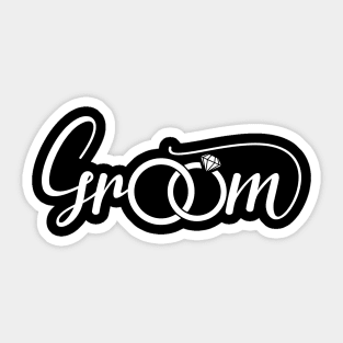 Bride Groom Wedding Couple Matching Sticker